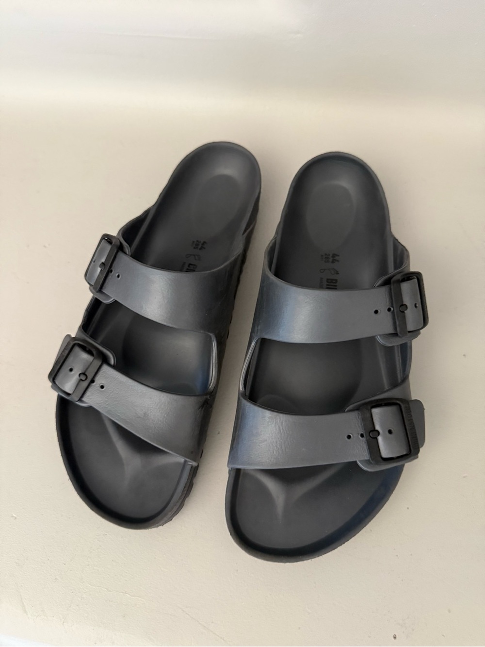 Birkenstock Men's Black Two-Strap EVA Slide Sandals